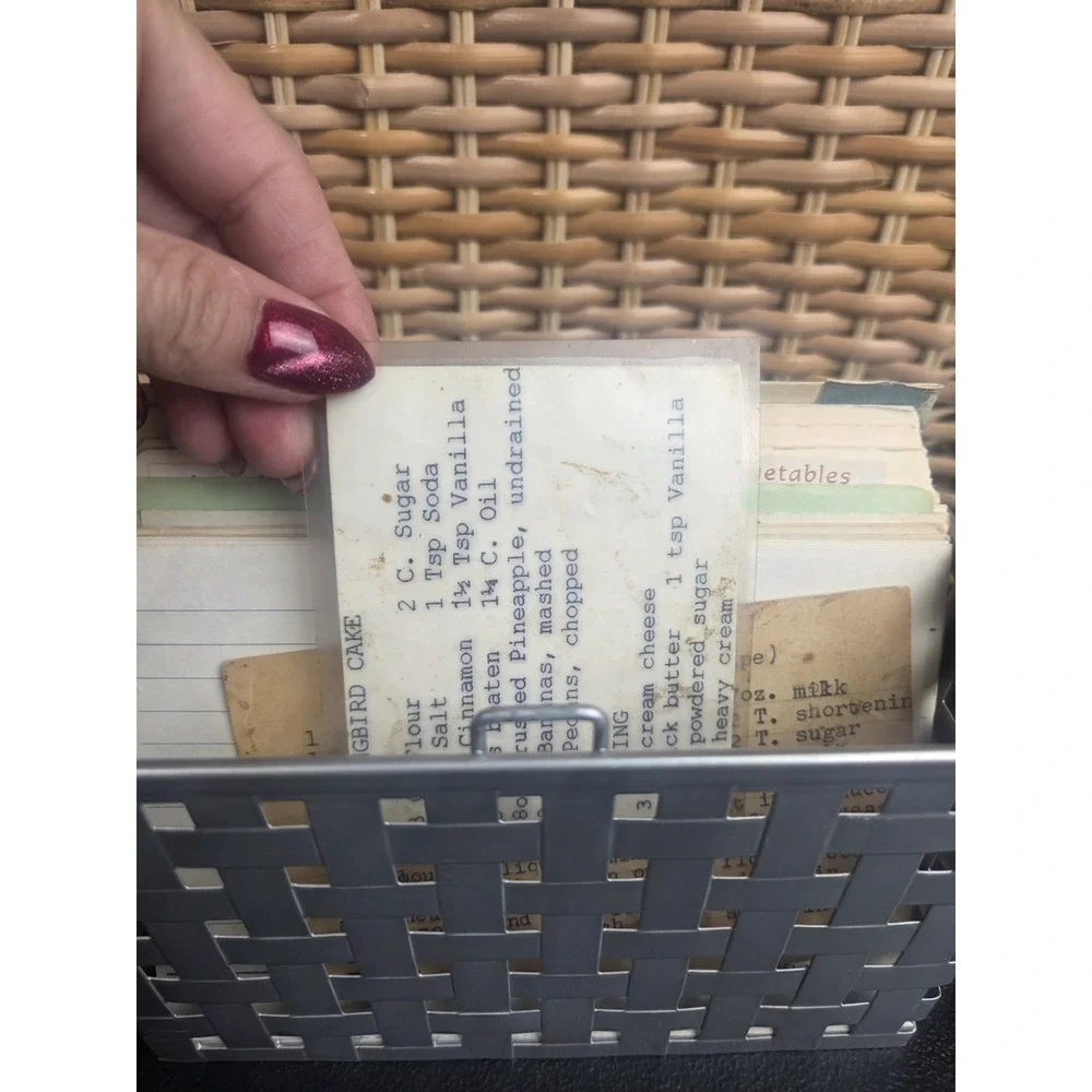 Recipe Box Estate Found Hand Written And Blank Cards Texas North Carolina